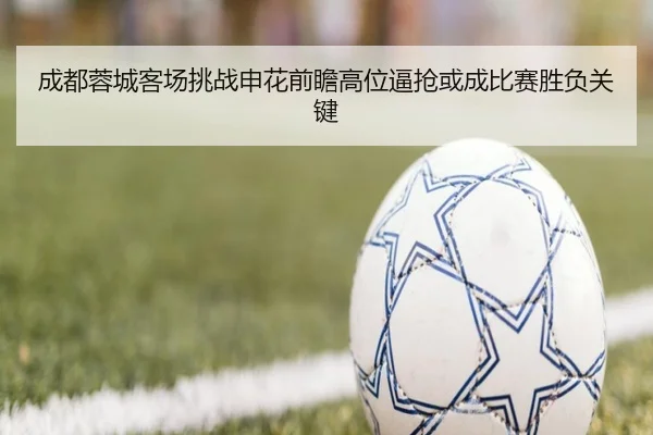 成都蓉城客场挑战申花前瞻高位逼抢或成比赛胜负关键